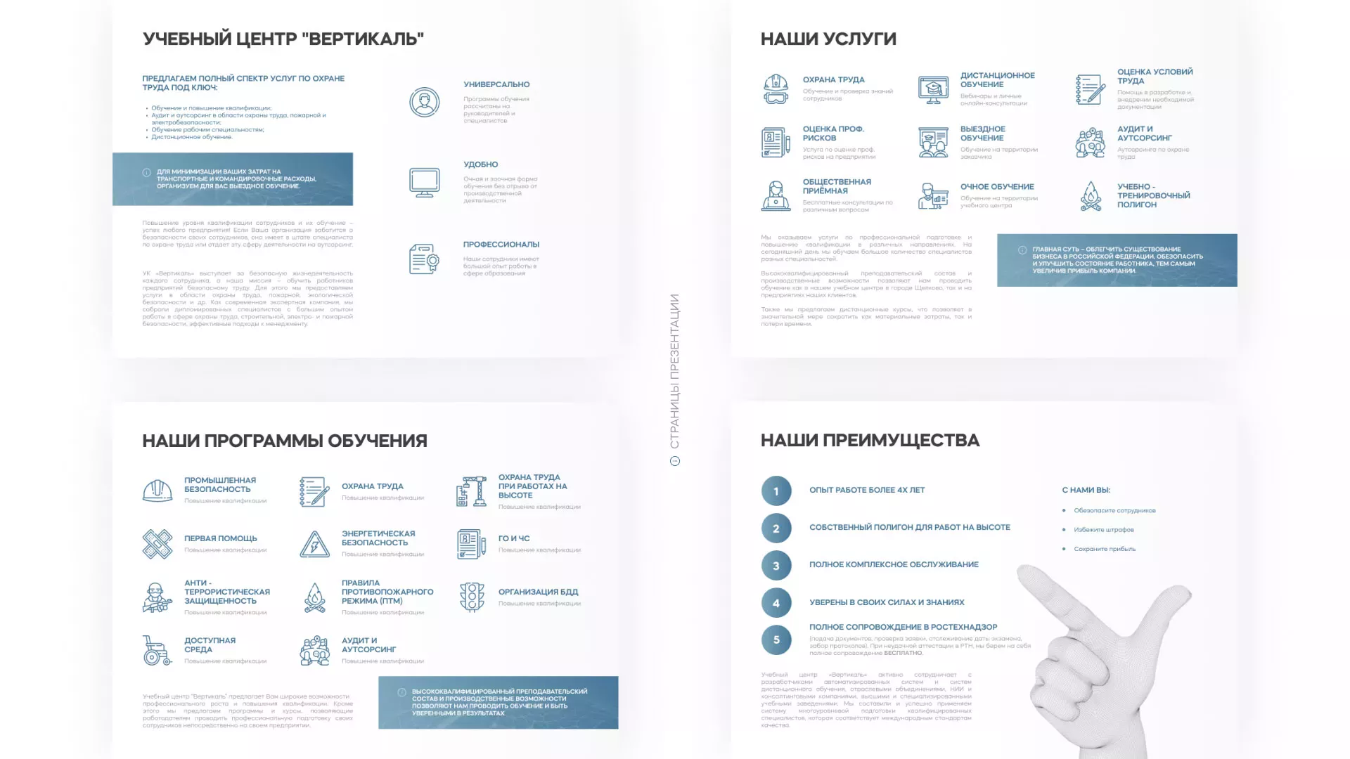 Разработка презентации для учебного центра «Вертикаль» в Боре
