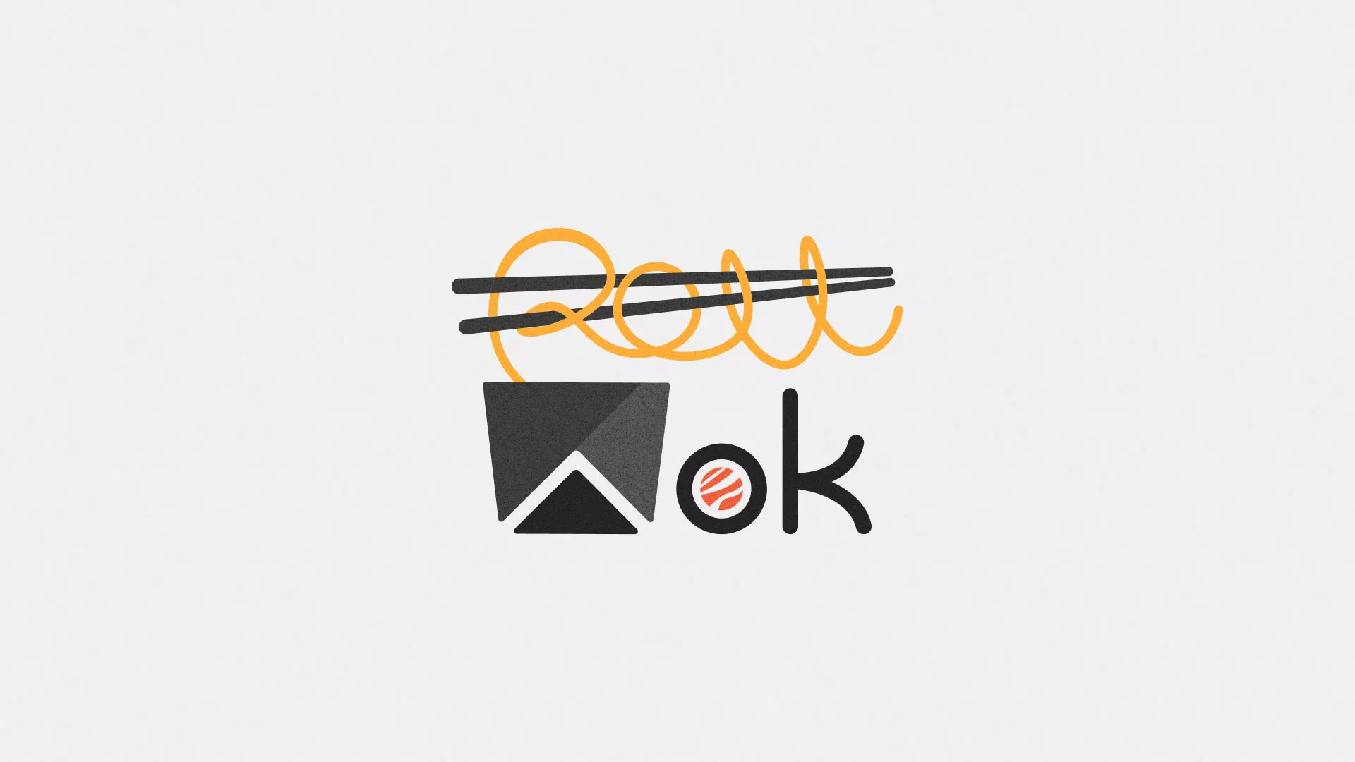 Разработка логотипа суши-бара «Roll Wok Club» в Боре